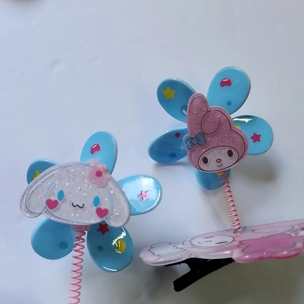 Cinnamon Roll My Melody Spinner Hair Clips and Hair Ties